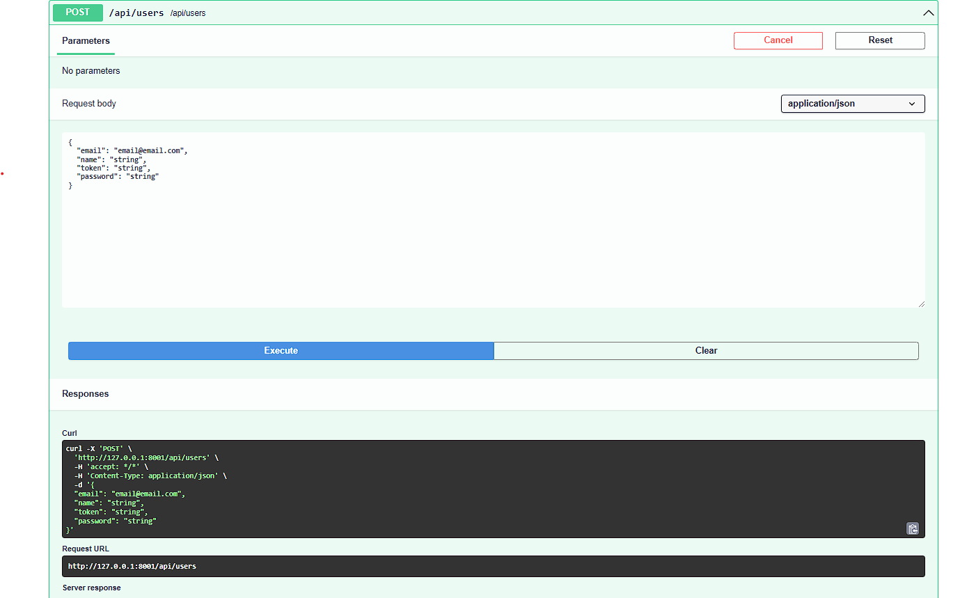 POST - Create new user