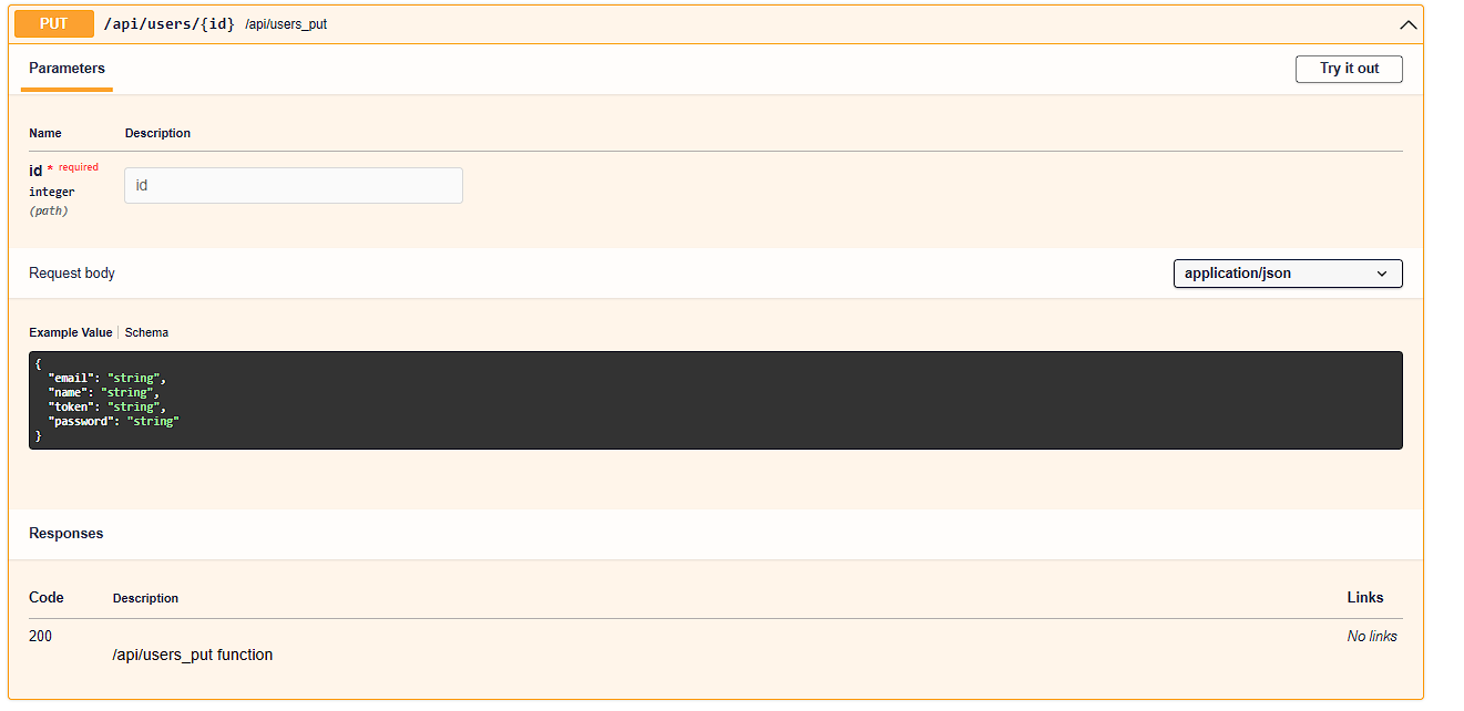 PUT - Update user