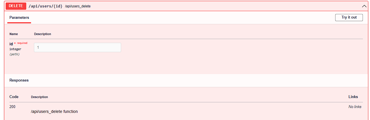 DELETE - Delete user
